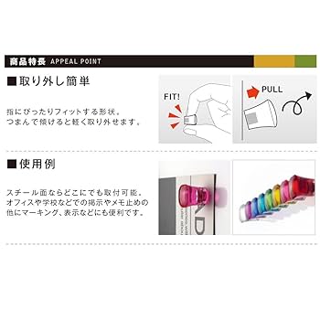 Amazon | ソニック 透明 プルマグネット ピンタイプMG-785-T